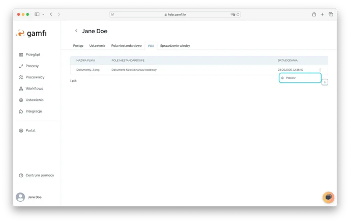 Jak wygenerować dokument PDF z danymi podanymi przez Pracownika w Formularzu_4
