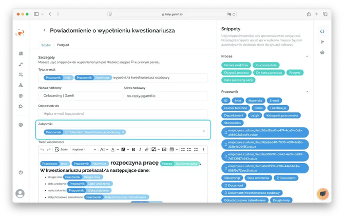 Jak wygenerować dokument PDF z danymi podanymi przez Pracownika w Formularzu_5