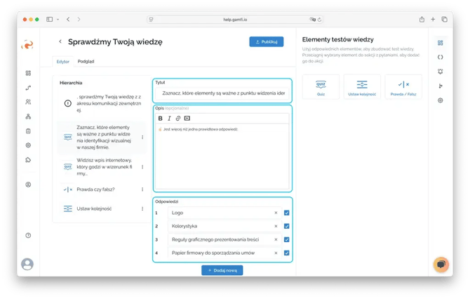 Jak zweryfikować wiedzę przekazaną Użytkownikom_5
